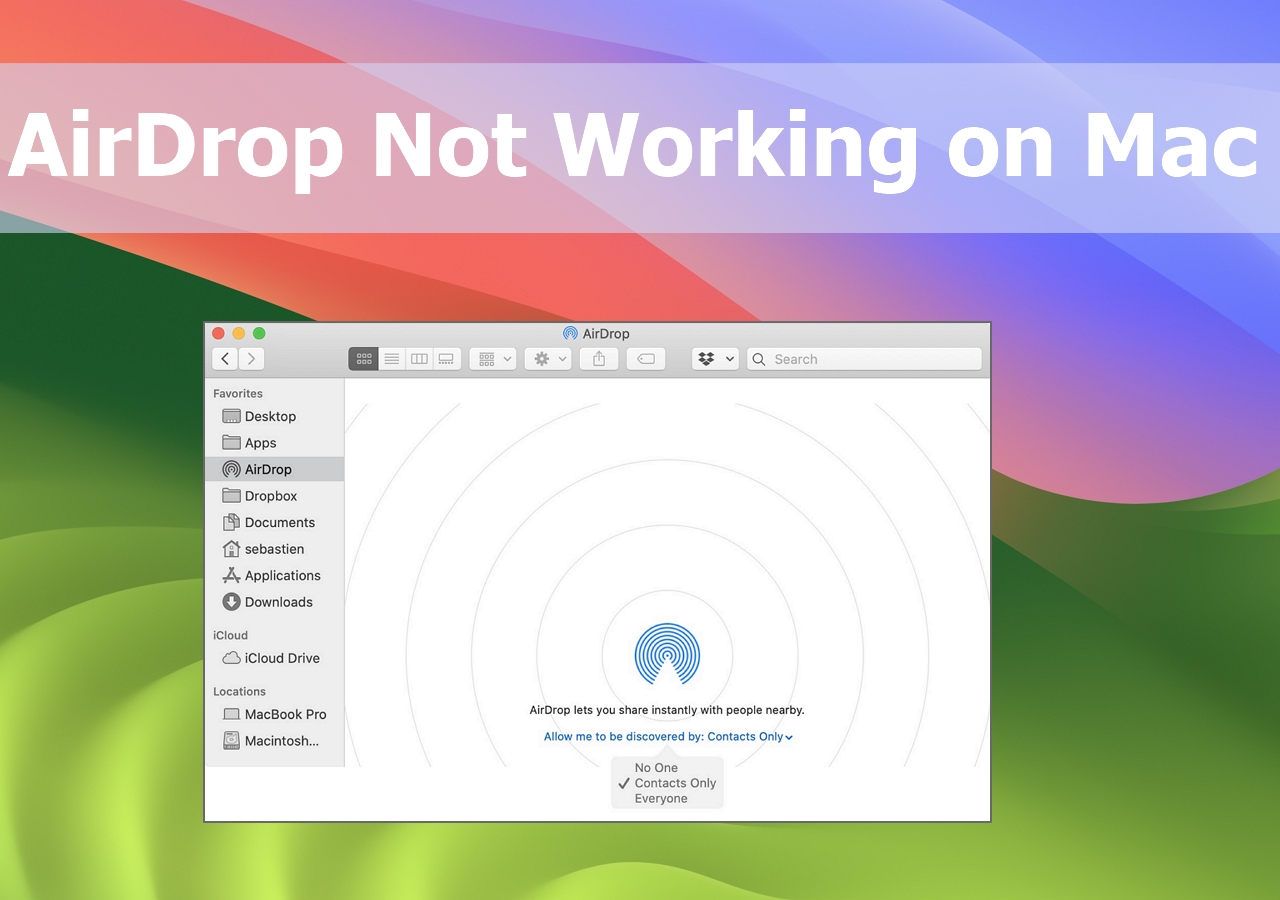Airdrop Is Not Working on Macbook