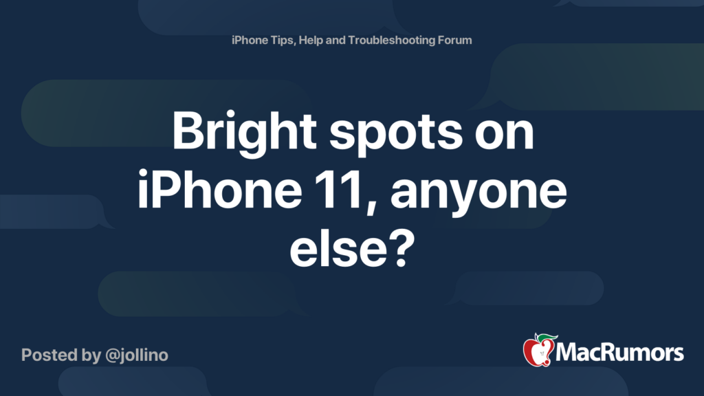 Iphone Bright Spot on Screen Issue