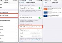 Default Card in Apple Pay